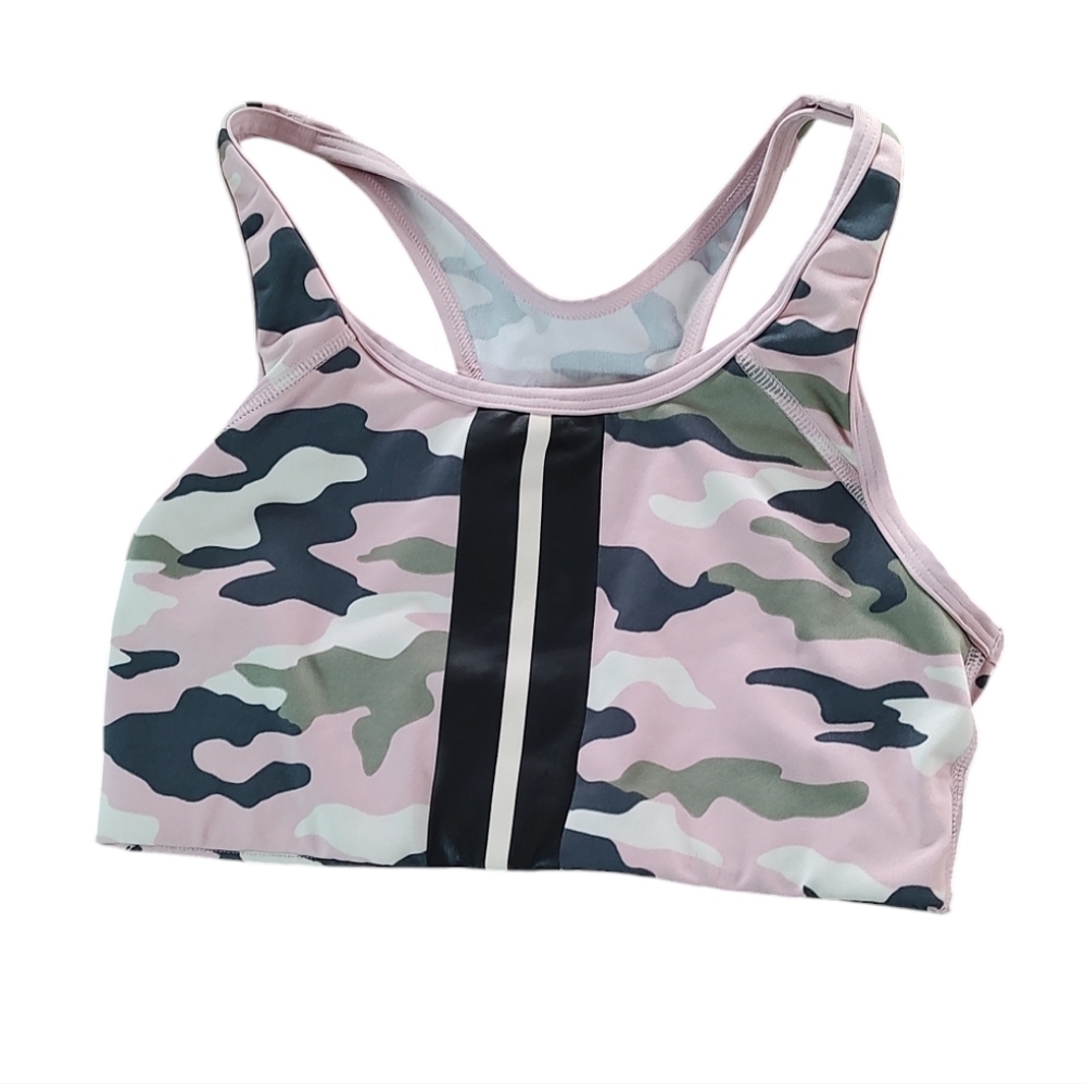 PINK Victoria's Secret Ultimate Unlined Sports Bra Camo Print Small Racerback